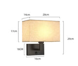 Moderne Wandlamp met Stoffen Kap