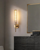 Moderne Luxe Gouden Wandlamp met Helder Glazen Kap