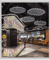 Deense Designer IJzeren Mesh Wolk Hanglamp