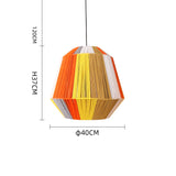 BonLumi Naturé – Retro Bonbon Hanglamp van Henneptouw en Rotan