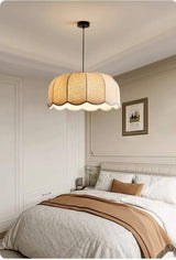 Nordic Wabi Glow – Minimalistische Wabi Sabi Linnen LED Hanglamp