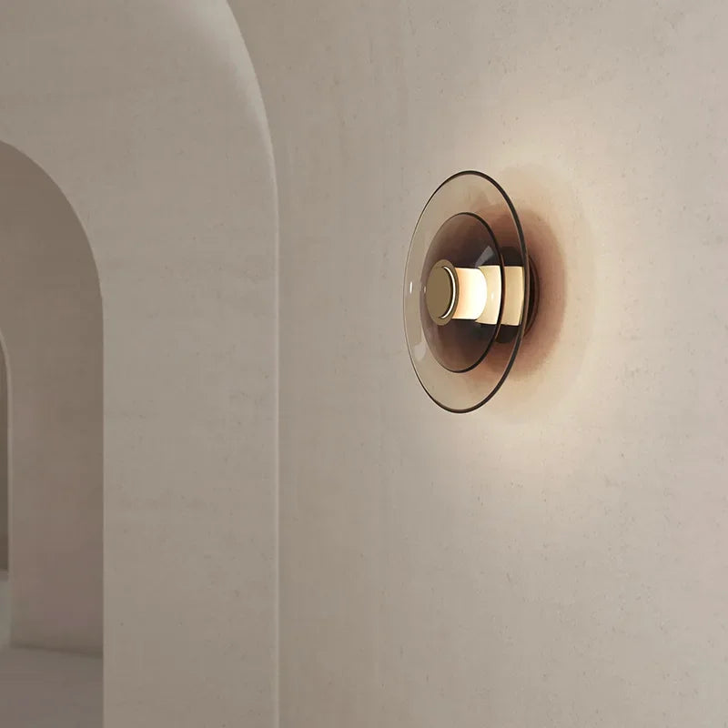 Nordic AuraGlass – Moderne Glazen LED Wandlamp