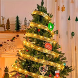 LumiRibbon Gouden Kerstlint Lichtslinger – 2M/5M/10M LED