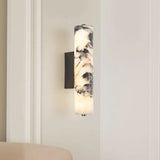 Marbella Lux Sconce – Natuurlijke Zwarte Marmeren Wandlamp in Italiaans Design voor Slaapkamer &a Woonkamer