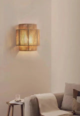 MORI GLOW Handgemaakte Hennep Touw Wandlamp