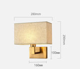 Moderne Wandlamp met Stoffen Kap