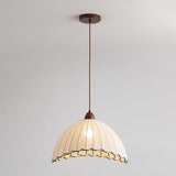 Moderne Hanglamp Met Hout En Stof