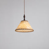 Moderne Hanglamp Met Hout En Stof