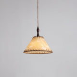 Moderne Hanglamp Met Hout En Stof