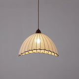 Moderne Hanglamp Met Hout En Stof