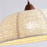 Moderne Hanglamp Met Hout En Stof
