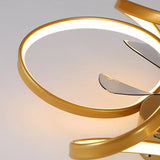 Bloem Led Moderne Inbouw Plafondventilator Met Afstandsbediening Plafondlamp