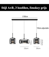 LumiGlow – Elegante Glassteen Hanglamp met LED-verlichting