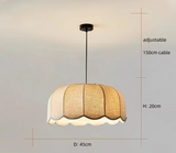 Nordic Wabi Glow – Minimalistische Wabi Sabi Linnen LED Hanglamp