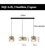 LumiGlow – Elegante Glassteen Hanglamp met LED-verlichting