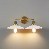 Antieke Gouden Keramische Dubbele Lamp