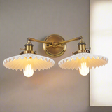 Antieke Gouden Keramische Dubbele Lamp