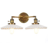 Antieke Gouden Keramische Dubbele Lamp