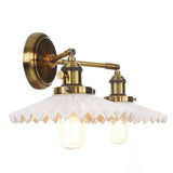 Antieke Gouden Keramische Dubbele Lamp
