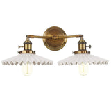 Antieke Gouden Keramische Dubbele Lamp