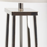 Alexandra Thai - Vloerlamp 25X25X127 Wit Marmer/Nikkel Metaal Zonder Scherm