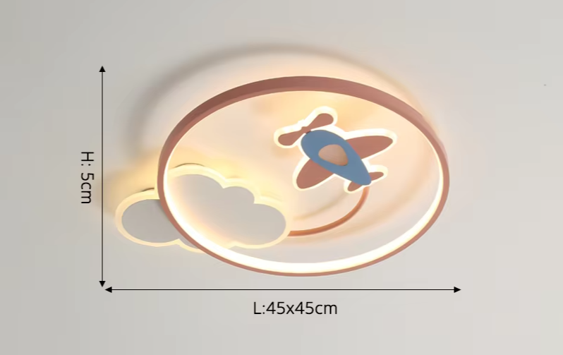 DreamGlow Dimbare Kinderkamer LED Plafondlamp met Afstandsbediening - plafondlampen - sfeerbeeld