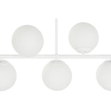 Alexandra Meti - Metalen Glazen Plafondlamp 98X21X22 Witte Ballen
