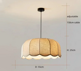 Nordic Wabi Glow – Minimalistische Wabi Sabi Linnen LED Hanglamp