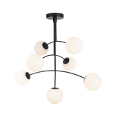 Alexandra Thai - Plafondlamp 115X90X110 Kristalwit/Metaal Zwart