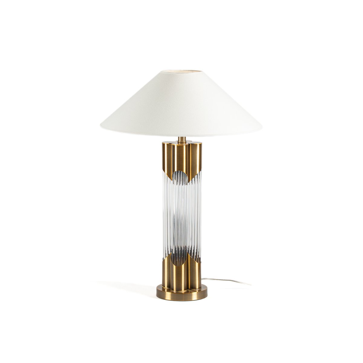 Alexandra Thai - Tafellamp 16X16X60 Goud Metaal/Transparant Glas Zonder Scherm - tafellampen