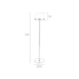 Angel Cerda - Kristallen En Stalen Vloerlamp