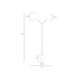 Angel Cerda - Staande Lamp In Calacatta Marmer, Verguld Staal En Wit Glas