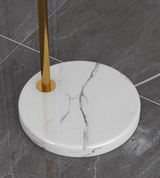 Nordic Arc Luxe Vloerlamp – Minimalistische LED Staande Lamp met Marmeren Basis