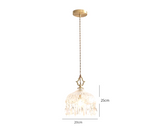 Franse Retro Glazen Hanglamp