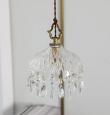 Franse Retro Glazen Hanglamp