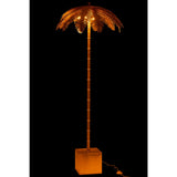 J -Line Lamp Staand Kokosbladeren - Metaal - Goud