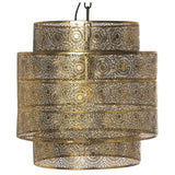 Alexandra Lifelike - Goud Metalen Plafondlamp, 1Xe27, Max.60W °39X39Cm, Kabel:95Cm