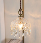 Franse Retro Glazen Hanglamp