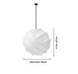 Wabi Sabi Zijde Hanglamp – Japanse Minimalistische Ronde Plafondlamp