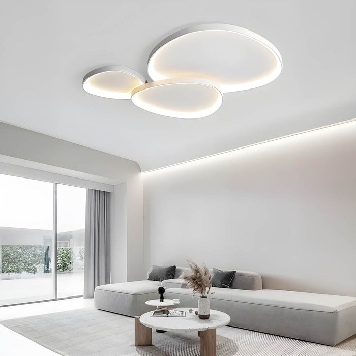 Dauwkleurige Driedelige Plafondlamp - plafondlamp - sfeerbeeld