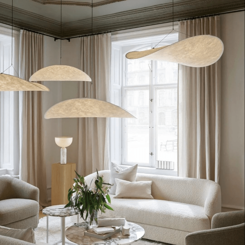 Japandi Stijl Zijden Hanglamp Kroonluchter - hanglampen - sfeerbeeld