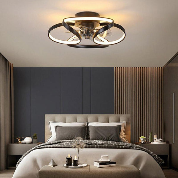 Bloem Led Moderne Inbouw Plafondventilator Met Afstandsbediening Plafondlamp - plafondlamp - sfeerbeeld