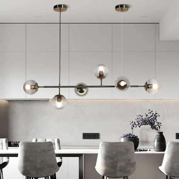 Glazen Bol Hanglamp - hanglampen - verlicht