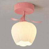 Eenvoudige Tiffany Plafondlamp Met Minibloemen
