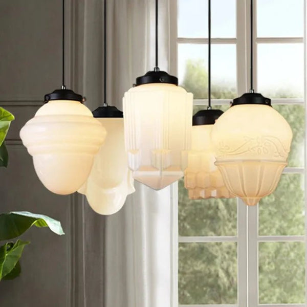 Vintage Melkglas Hanglamp