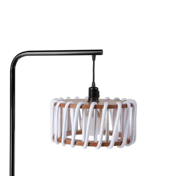 Emko - Macaron Vloerlamp, Zwart Frame, Witte Kap