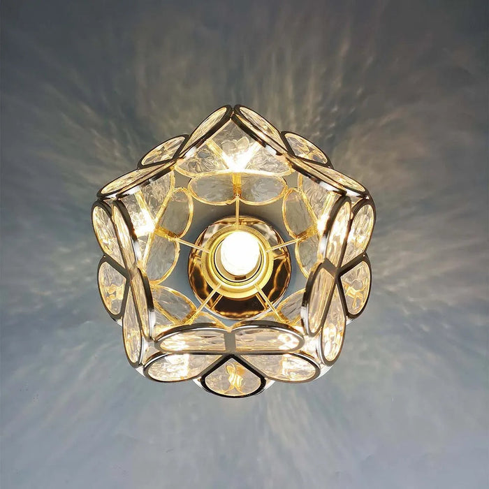 Design Bloemen Stijl Glazen Hal Plafondlamp - plafondlamp - in de kamer