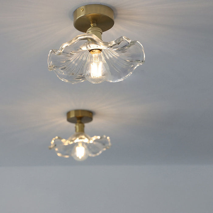 Glazen Plafondlamp In De Vorm Van Een Hibiscus - plafondlamp - afmetingen