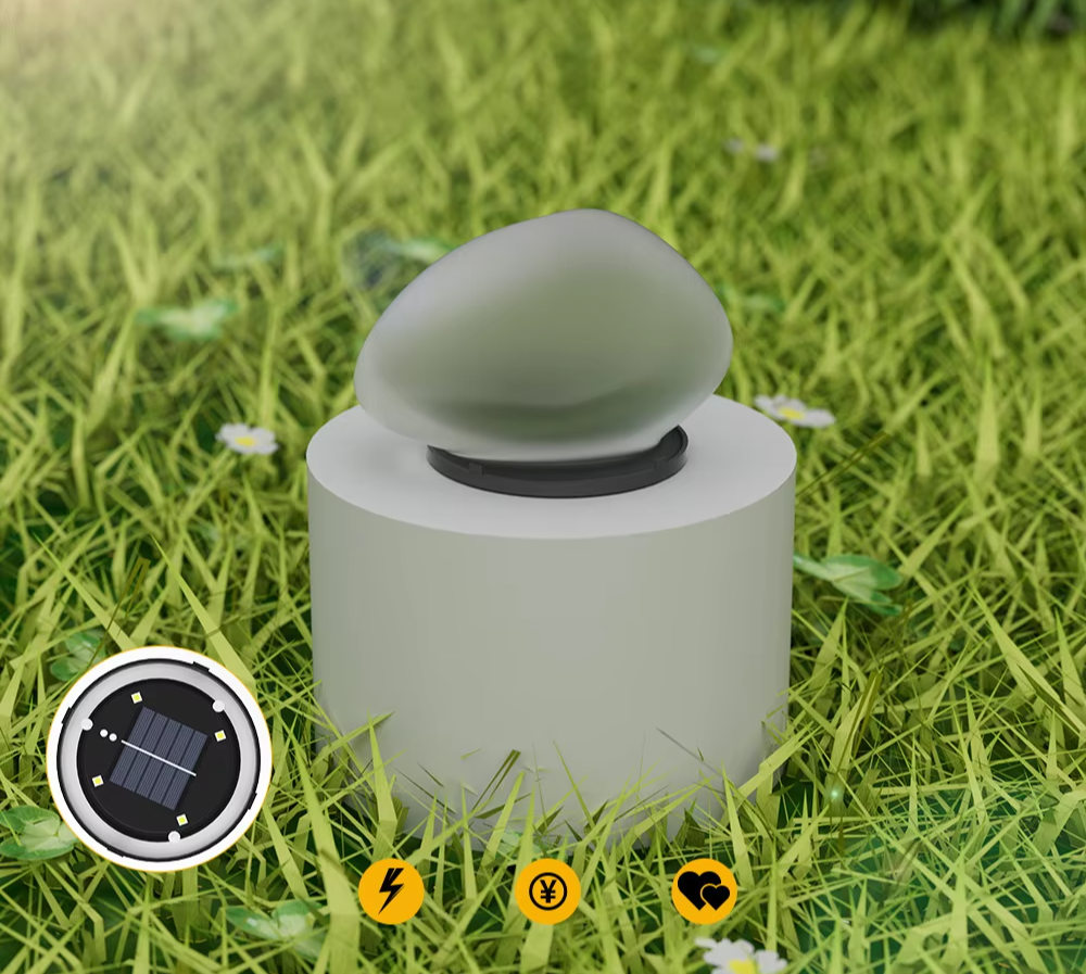 LUXGLOW Solar Kiezel Buitenlamp - buitenverlichting - detail