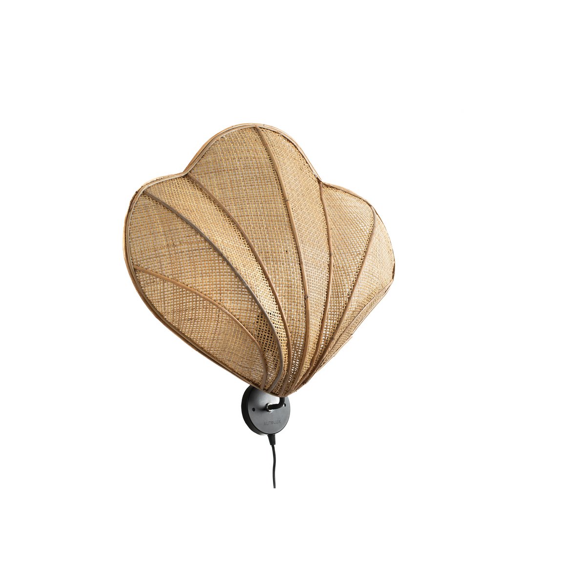 Alexandra Home - Rattan Schelp Wandapparaat 60X15X60Cm - wandlampen